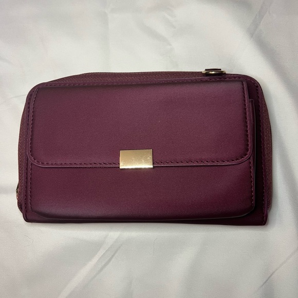 Burgundy Women's Bag with Cellphone Holder - Picture 1 of 3